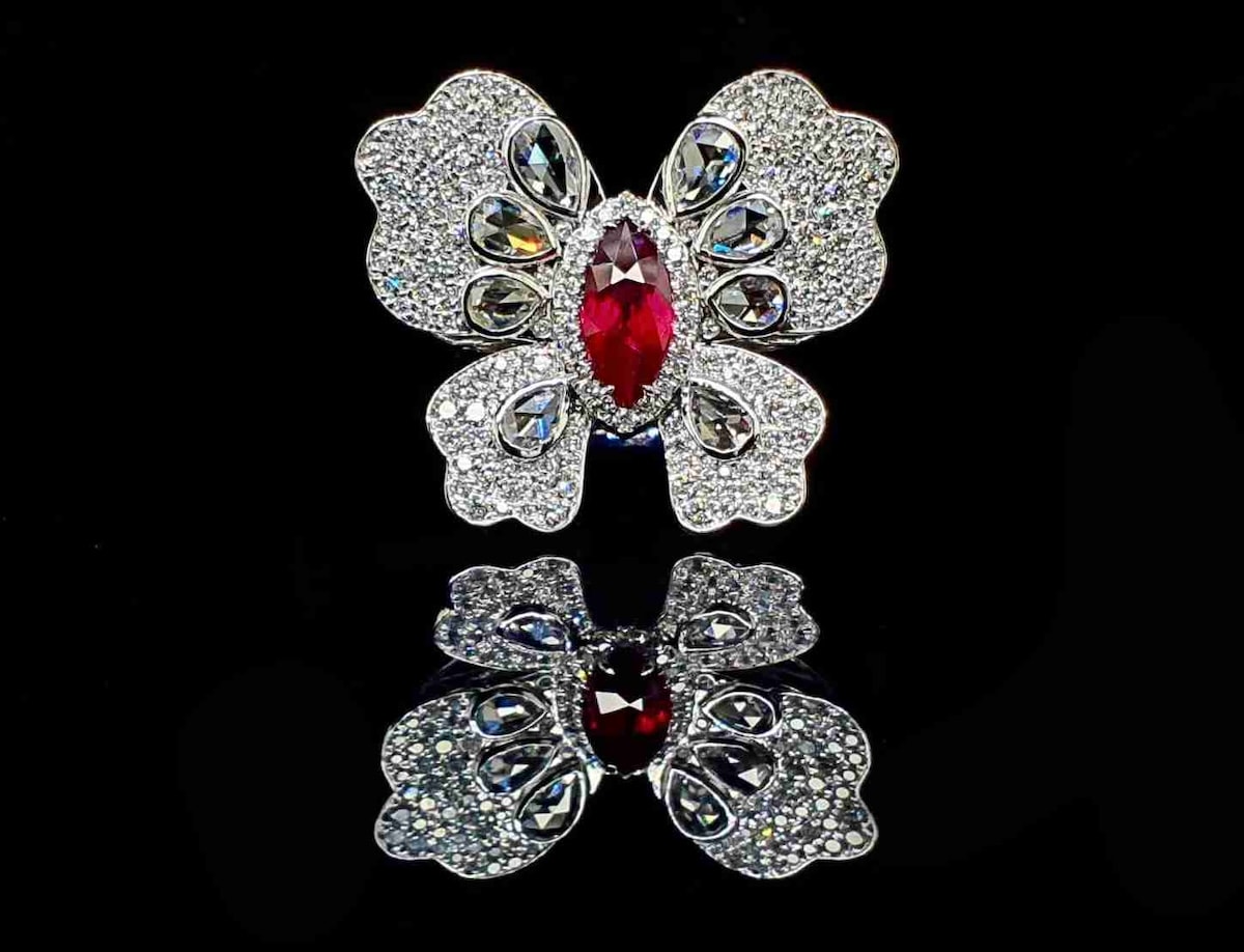GRS-2903-2.01ct-蝴蝶紅寶石戒指