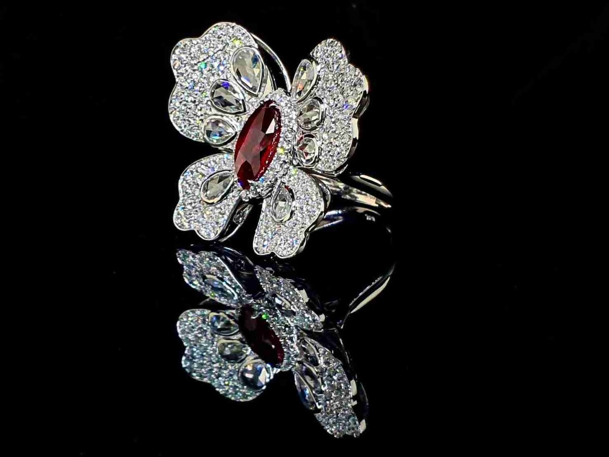GRS-2903-2.01ct-蝴蝶紅寶石戒指