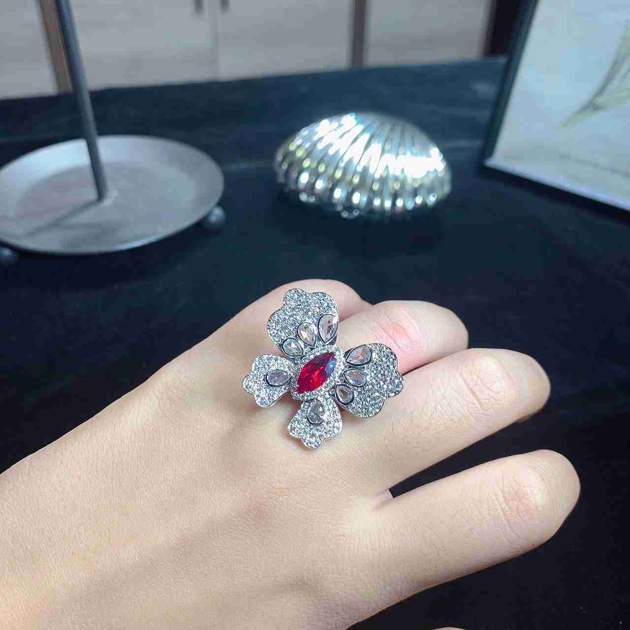 GRS-2903-2.01ct-蝴蝶紅寶石戒指