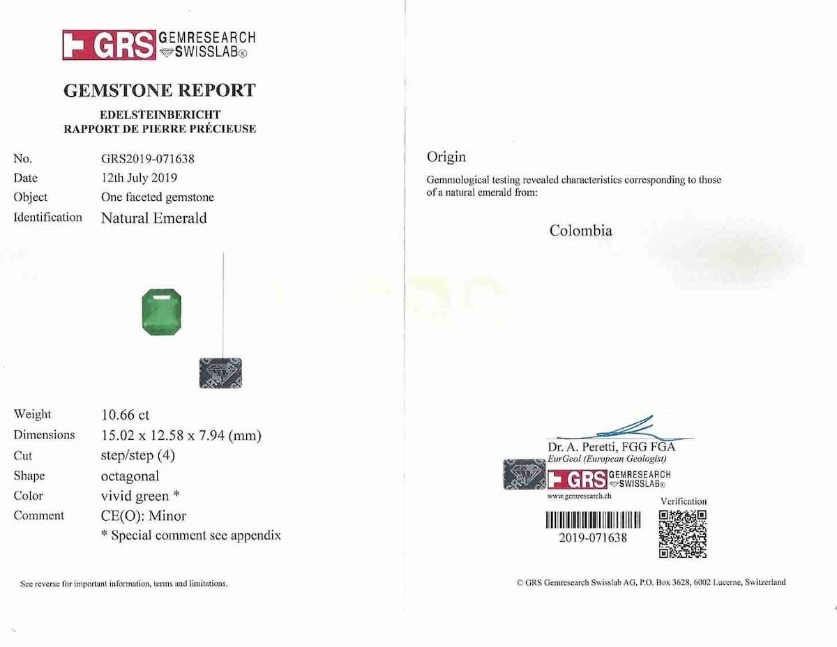 哥倫比亞10克拉 GRS