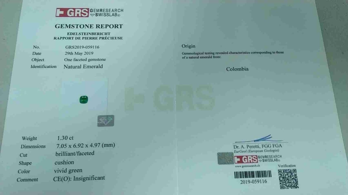 木佐祖母綠1.3克拉